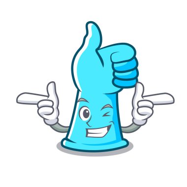 Wink lastik eldiven karakter karikatür vektör çizim