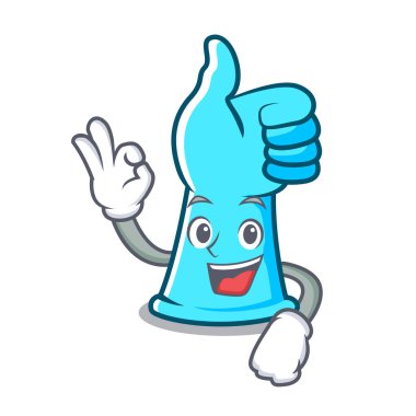 Lastik eldiven karakter karikatür vektör çizim