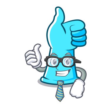 Lastik eldiven karakter karikatür vektör çizim