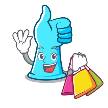 Lastik eldiven karakter karikatür vektör çizim