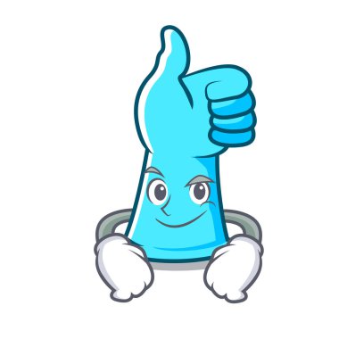 Lastik eldiven karakter karikatür vektör çizim