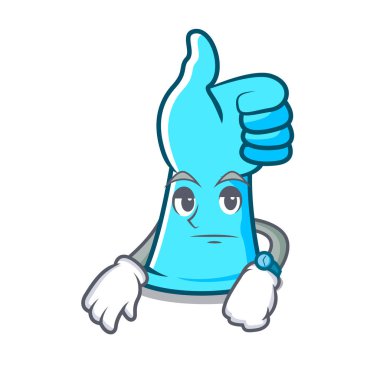 Lastik eldiven maskot karikatür vektör çizim