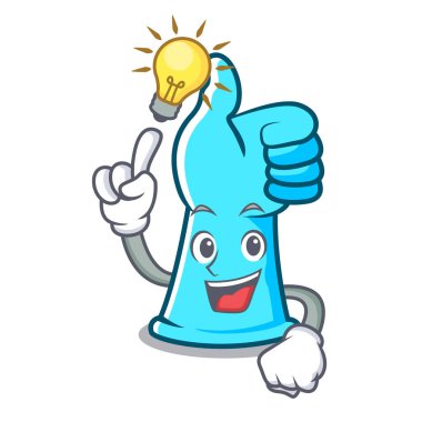 Lastik eldiven maskot karikatür vektör çizim