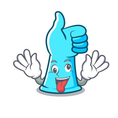 Lastik eldiven maskot karikatür vektör çizim