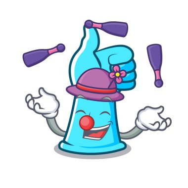 Lastik eldiven maskot karikatür vektör çizim