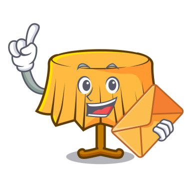 Zarf tablo bez karakter karikatür vektör çizim ile