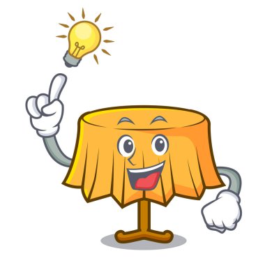 Bir fikir tablo bez maskot karikatür vektör çizim var