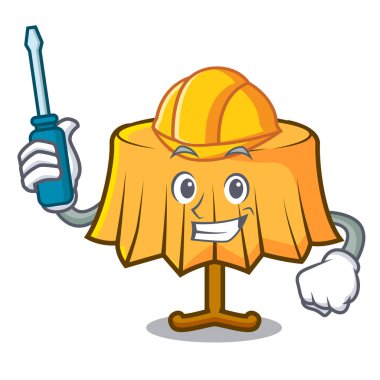 Otomotiv tablo bez maskot karikatür vektör çizim