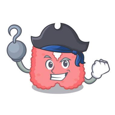 Korsan tiroid karakter karikatür tarzı vektör çizim