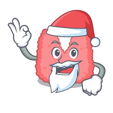 Santa tiroid maskot karikatür tarzı vektör çizim