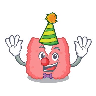 Palyaço tiroid maskot karikatür tarzı vektör çizim