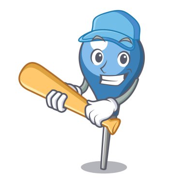 İskambil beyzbol lavman karakter karikatür tarzı vektör çizim