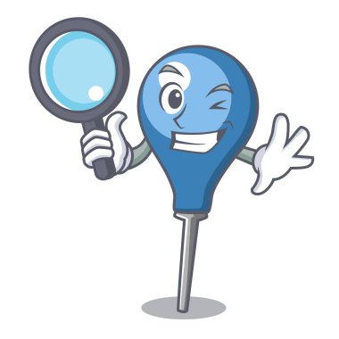 Dedektif lavman karakter karikatür tarzı vektör çizim