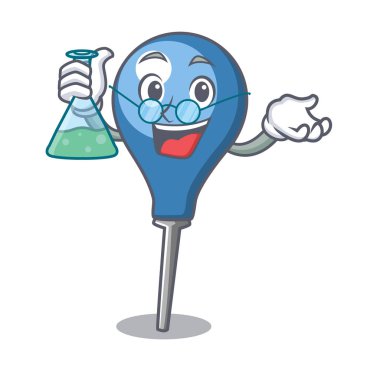 Profesör lavman karakter karikatür tarzı vektör çizim