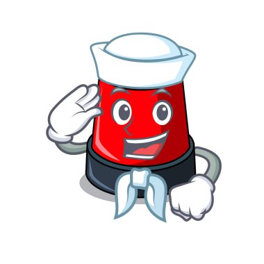 Denizci sirine karakter karikatür tarzı vektör çizim