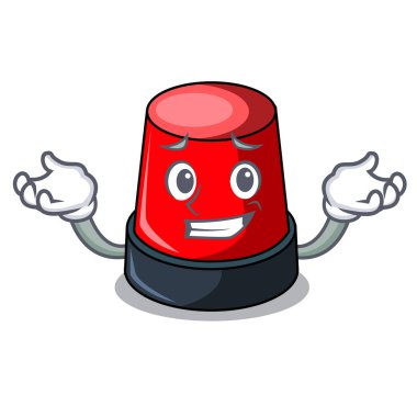 Sırıtan sirine karakter karikatür tarzı vektör çizim