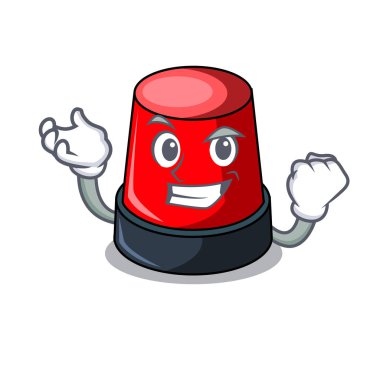 Başarılı sirine karakter karikatür tarzı vektör çizim