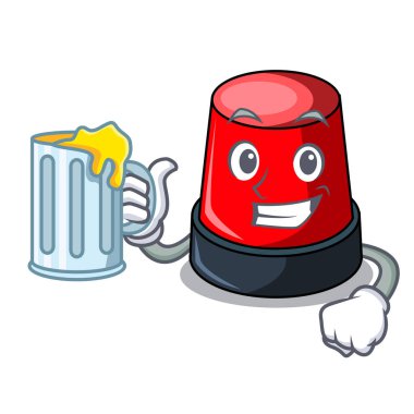 Suyu sirine maskot karikatür tarzı vektör çizim ile