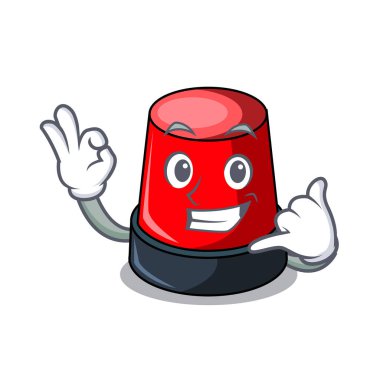 Bana sirine maskot karikatür tarzı vektör çizim de