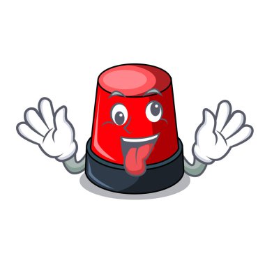 Deli sirine maskot karikatür tarzı vektör çizim