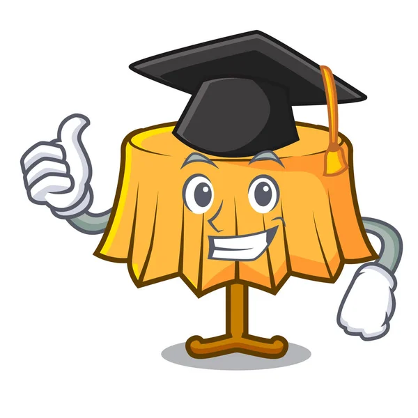 Graduation Table Cloth Character Cartoon Vector Illustration — Stock Vector