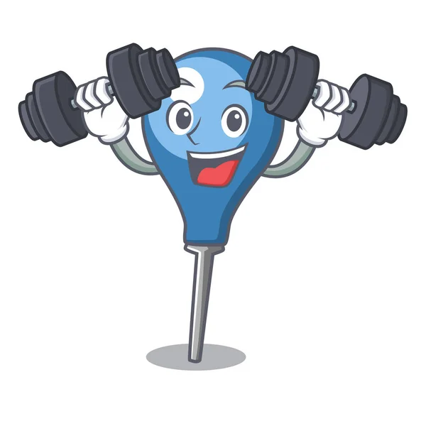 Fitness Clyster Personagem Desenho Animado Estilo Vetor Ilustração — Vetor de Stock