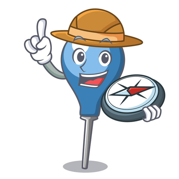 Explorer clyster mascot cartoon style vector illustration