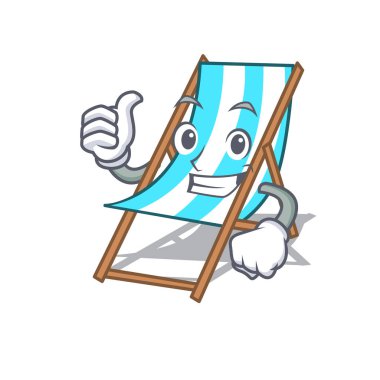 Plaj sandalye karakter karikatür vektör çizim yaşasın