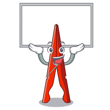 Tahtayı giyim karakter karikatür vektör çizim peg.