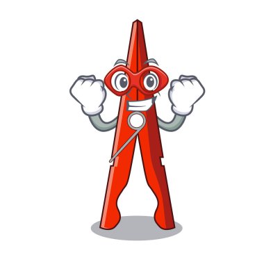 Süper kahraman kıyafet peg karakter karikatür vektör çizim