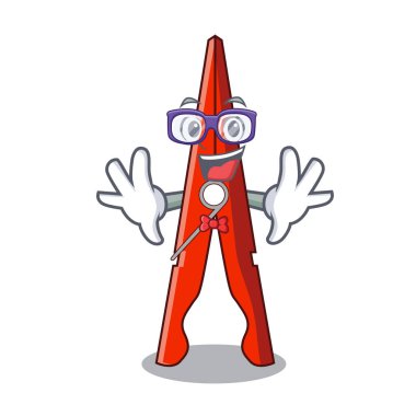 Geek giyim peg karakter karikatür vektör çizim