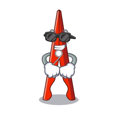 Süper cool giysiler peg karakter karikatür vektör çizim