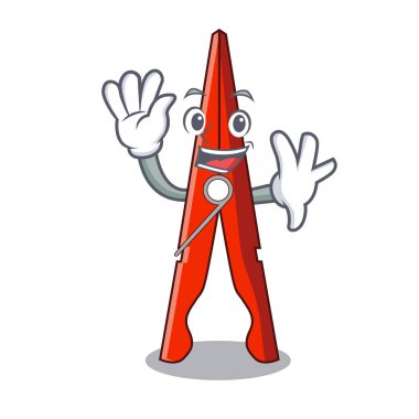 Sallanan giysi peg karakter karikatür vektör çizim