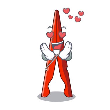 Aşık giyim maskot karikatür vektör çizim peg.