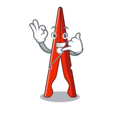 Bana kıyafet peg maskot karikatür vektör çizim de