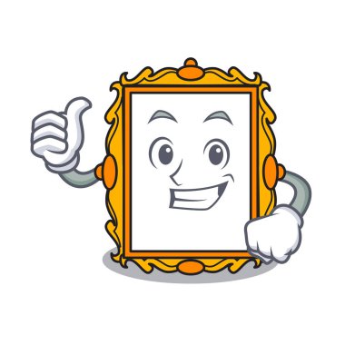 Resim çerçevesi karakter karikatür vektör çizim yaşasın