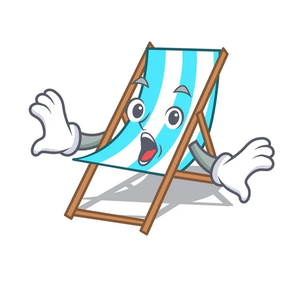 Удивлённая Векторная Иллюстрация Талисмана Пляжного Кресла — стоковый вектор