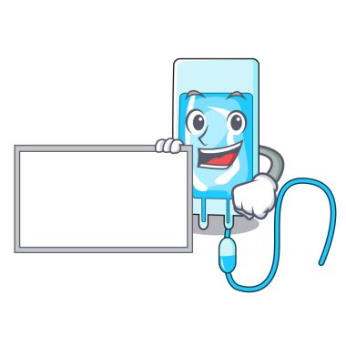 Yönetim Kurulu infussion şişe karakter karikatür vektör çizim ile