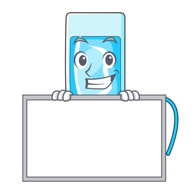 Yönetim Kurulu infussion şişe karakter karikatür vektör çizim ile sırıtarak