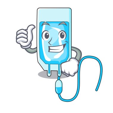 İnfussion şişe karakter karikatür vektör çizim yaşasın