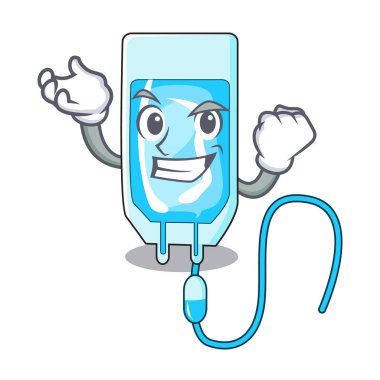 Başarılı infussion şişe karakter karikatür vektör çizim