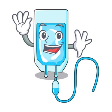 İnfussion şişe karakter karikatür vektör çizim sallayarak