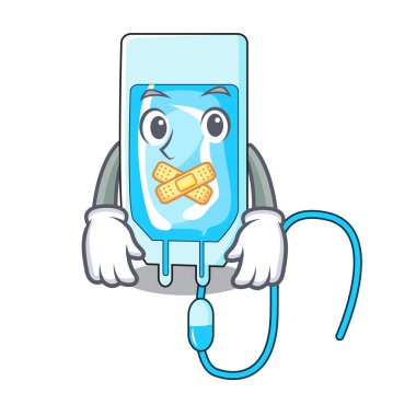Sessiz infussion şişe maskot karikatür vektör çizim