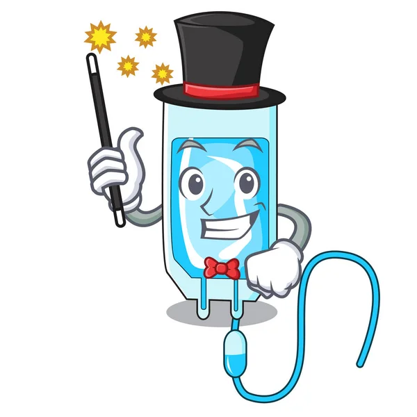 Magician Infussion Bottle Mascot Cartoon Vector Illustration — Stock Vector