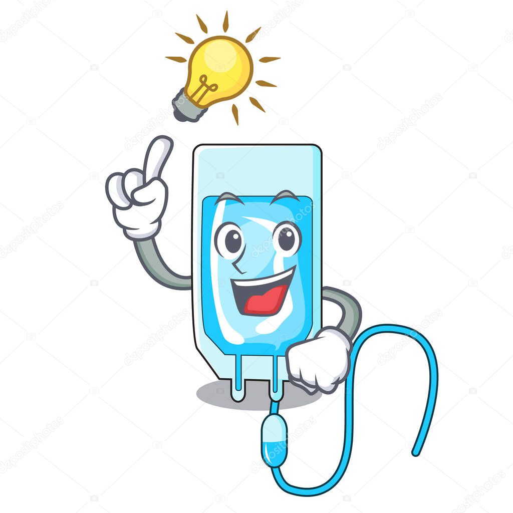 Have an idea infussion bottle mascot cartoon vector illustration