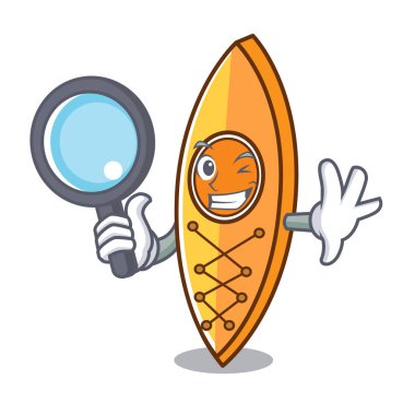 Dedektif Kano karakter karikatür tarzı vektör çizim