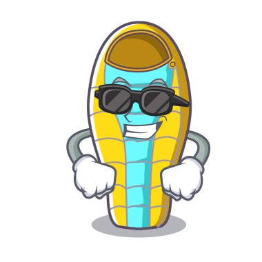 Süper serin kötü karakter karikatür vektör çizim uyku