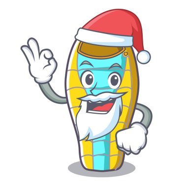 Santa kötü maskot karikatür vektör çizim uyku