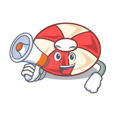 Megafon yüzmek tüp karakter karikatür vektör çizim ile