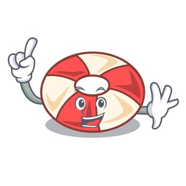 Parmak yüzmek tüp maskot karikatür vektör çizim